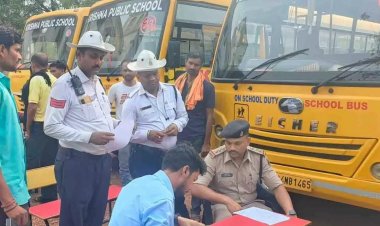 कृष्णा पब्लिक स्कूल की बसों में पाई गई कई खामियां