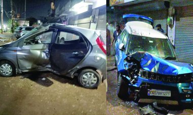 दुर्ग में बेकाबू ट्रक ने तीन कारों व दो बाइक को मारी टक्कर, एक की मौत