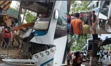 छत्तीसगढ़ से यात्रियों को लेकर निकली बस पटना में दुर्घटनाग्रस्त