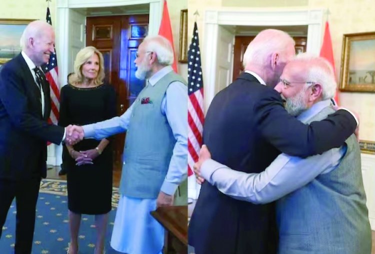 पीएम मोदी ने व्हाइट हाउस में राष्ट्रपति बाइडन के साथ किया डिनर