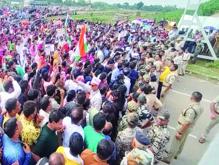 विधानसभा घेराव के दौरान पुलिस से भिड़े हजारों संविदाकर्मी, आज से आमरण अनशन पर