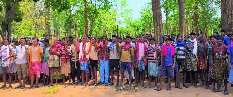 10 माह से धरने पर बैठे अबूझमाड़ ग्रामीणों ने किया चुनाव बहिष्कार का एलान