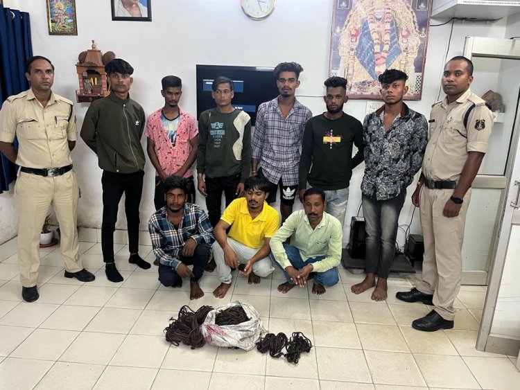 CISF की तगड़ी सिक्योरिटी के बीच भिलाई स्टील प्लांट से 5 लाख कीमती कॉपर केबल चोरी, 10 चोर गिरफ्तार