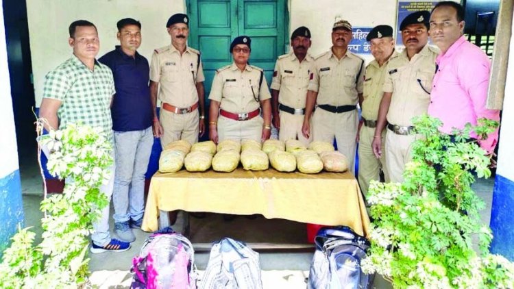 दुर्ग जिले की इस रेलवे स्टेशन में लावारिस तीन बैगों से निकला 14 किलो गांजा