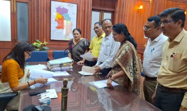 शासकीय सड़क पर अवैध नाली निर्माण की कलेक्टर से की शिकायत