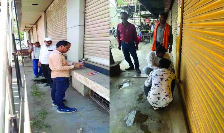 नगर निगम भिलाई ने की बड़ी कार्रवाई, 14 दुकानों को किया सील