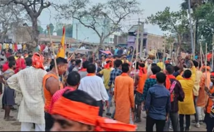 रामनवमी पर शोभायात्रा के दौरान हुई जमकर पत्थर बाजी