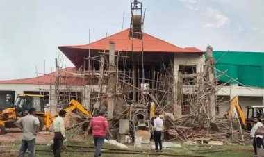 निर्माणाधीन बाफना गोल्फ क्लब हाउस बिल्डिंग का स्क्रैक्चर गिरा, 13 मजदूर दबे