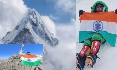 निशु ने माउंट एवरेस्ट पर फहराया तिरंगा झंडा
