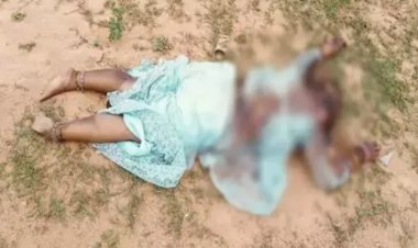 महिला की खून से लथपथ लाश तालाब किनारे मिली, पहचान छिपाने पत्थर से कुचल दिया सिर