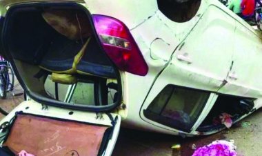 भिलाई में सुबह-सुबह भीषण सड़क हादसा, डिवाइडर से टकराकर पलट गई कार, घायल को पहुंचाया गया अस्पताल