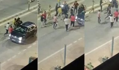 हाथ में तलवार लिए बदमाशों ने किया तोड़फोड़, पुलिस ने किया पिछवाड़ा लाल, देखें VIDEO