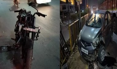 शराबी कार चालक ने बुलेट सवार परिवार को रौंदा, मासूम बच्ची गंभीर