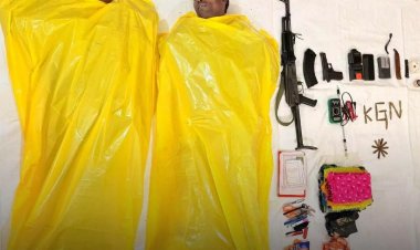 मुठभेड़ में लाखों रुपए इनामी दो नक्सली ढेर, एके 47 सहित भारी मात्रा में हथियार और गोलाबारूद बरामद