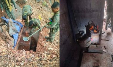 नक्सलियों के बंकर को सुरक्षा बलों ने किया ध्वस्त