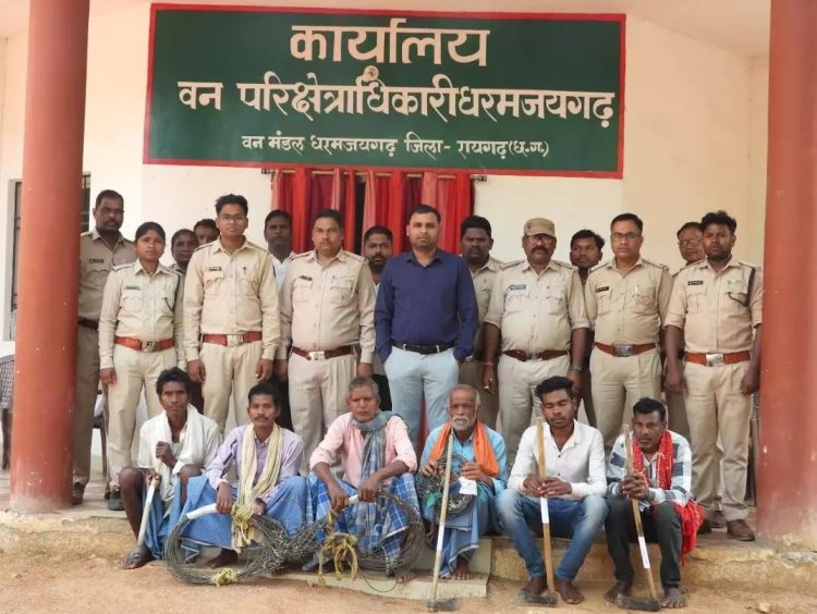2 जंगली सुअर के अवैध शिकार में लिप्त 10 आरोपियों को जेल