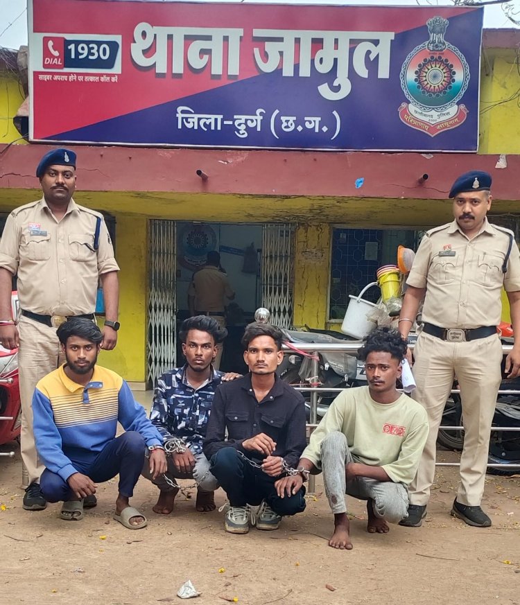 शोभायात्रा में हुड़दंग और गुंडागर्दी करने वले 4 युवक गिरफ्तार