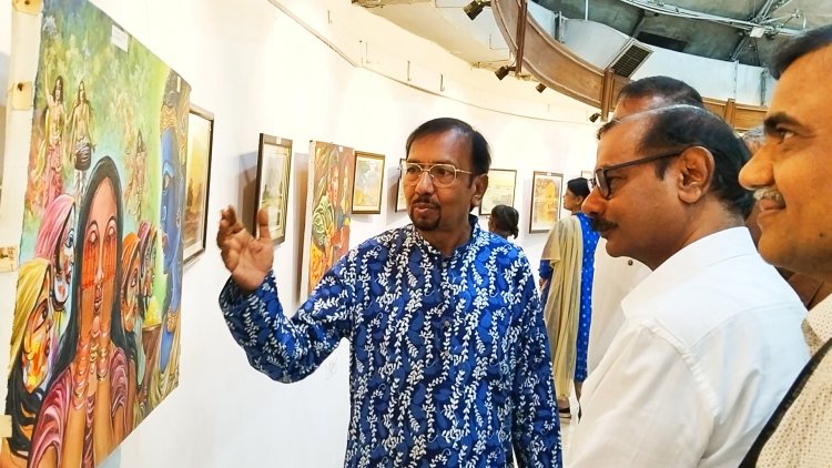 प्रकृति का मनोरम चित्रण देख लोग हुए मंत्रमुग्ध, गौतम सील के बनाए चित्रों में झलकती है जीवंत कहानियां