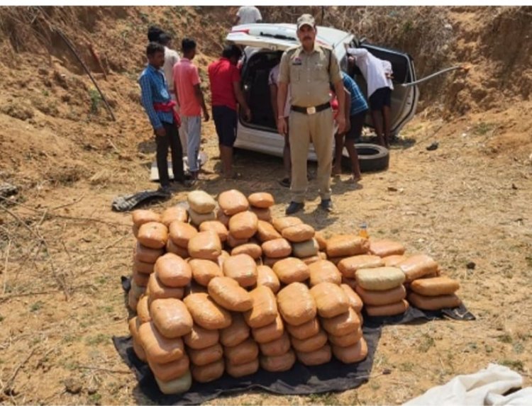80 लाख का गांजा समेत तस्कर गिरफ्तार, कार में लगा रखा था फर्जी नंबर प्लेट