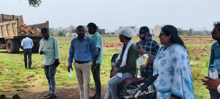 कुरूद में हो रहे 200 से अधिक अवैध प्लाटिंग पर नगर निगम ने की कार्रवाई