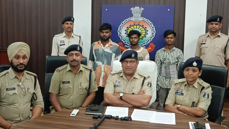 शराब की बोतल और धारदार वस्तु से प्राण घातक हमला करने वाले तीन आरोपी गिरफ्तार