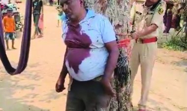 गैंगरेप पीड़िता का इलाज करने पर ग्रामीण डॉक्टर को दुष्कर्म के आरोपियों ने पेड़ में बांधकर जमकर पीटा, देखें VIDEO