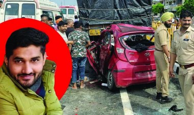 सड़क पर खड़ी ट्रक के पीछे जा घुसी कार, स्पेशल ब्रांच के हेड कॉन्स्टेब और पत्नी की मौत