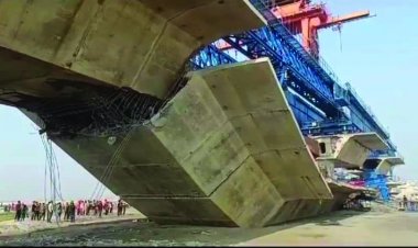 VIDEO कोसी नदी पर निर्माणाधीन पुल गिरा, 1200 करोड़ की परियोजना में बड़ा हादसा, एक मजदूर की मौत, कई घायल