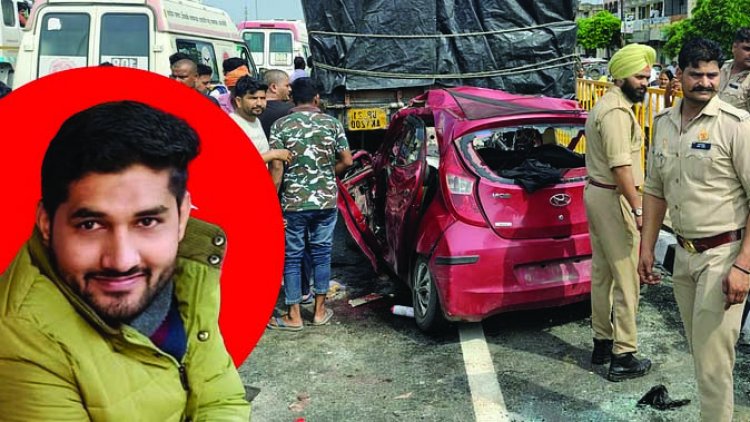 सड़क पर खड़ी ट्रक के पीछे जा घुसी कार, स्पेशल ब्रांच के हेड कॉन्स्टेब और पत्नी की मौत