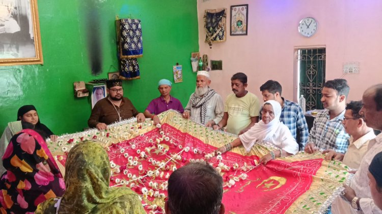 भिलाई से अकीदतमंदों ने खुशहाली की मुरादों के साथ ताजबाग भेजी उर्सपाक की चादर