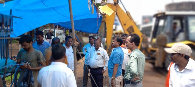 भिलाई में अवैध कब्जों पर चला बुलडोजर