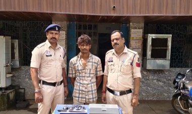 चापड़ दिखाकर लोगों को डाराने वाला आदतन बदमाश गिरफ्तार, स्कूल में भी की चोरी