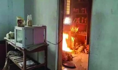 भिलाई में इस कॉलेज के कैंटीन में लगी आग, गैस सिलेंडर रिसाव से मची अफरा-तफरी, महिला कर्मचारी बेहोश