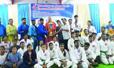 दुर्ग ग्रामीण विधायक ललित चंद्राकर ने कूडो टूर्नामेंट के विजेता खिलाड़ियों को किया सम्मानित 