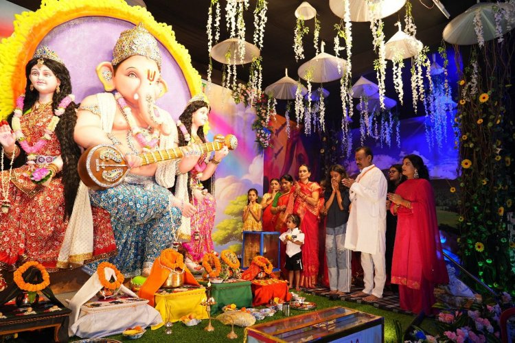 भिलाई सेक्टर-7 गणेश पंडाल में भक्ति का समंदर, झांकियों और सजावट ने मोहा मन