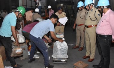 दुर्ग में 16 क्विंटल गांजा और हेरोइन सहित भारी मात्रा में नशे की खेप नष्ट