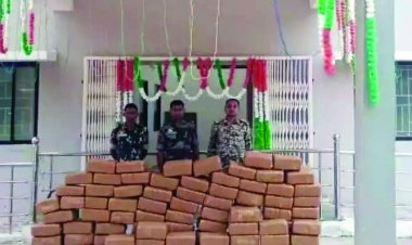 45 लाख का गांजा बरामद, 455 किलो नशे की खेप जब्त