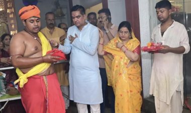 हुडको कालीबाड़ी में महालया एवं अमावस्या पूजा, विधायक रिकेश सेन ने किए माँ काली के दर्शन