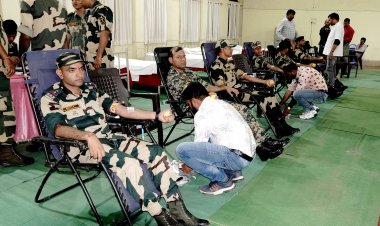 भिलाई में BSF का रक्तदान शिविर, 53 यूनिट रक्त एकत्रित
