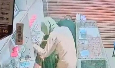 नकाबपोश चोरों ने सोनी ज्वेलर्स से 5 किलो चांदी के जेवर चोरी किए, वारदात सीसीटीवी में कैद