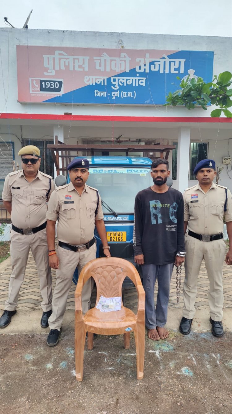 सुने घर में चोरी करने वाला आरोपी पकड़ा गया, 3.02 लाख रुपए का सामान जब्त