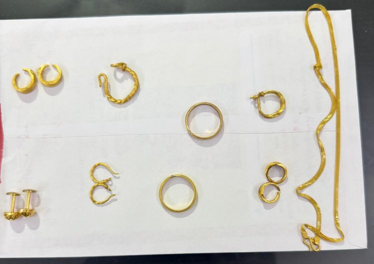 घरेलू नौकरानी ने अलमारी से उड़ाए सोने के जेवर, गलवाकर बनवाए नए गहने, 6 लाख का सामान जब्त