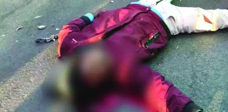 ट्रक की टक्कर से बाइक सवार की मौत, चालक गिरफ्तार