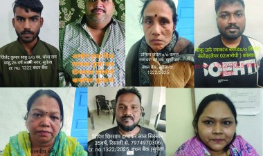 भिलाई में बंधन बैंक में 27 म्यूल अकाउंट के जरिए 1.20 करोड़ की साइबर ठगी, 7 आरोपी गिरफ्तार