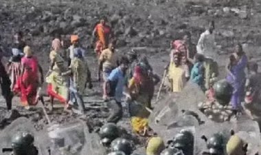 अमेरा कोल माइंस विवाद: ग्रामीणों-पुलिस में पथराव, एएसपी सहित 25 घायल 