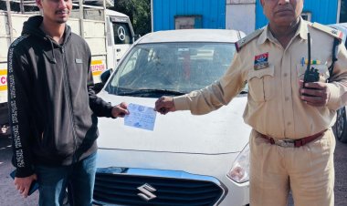 सेंट्रल एवेन्यू पर स्टंटबाजी: ट्रैफिक पुलिस ने तीन कारें की जब्त