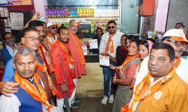 आत्मनिर्भर भारत अभियान: अंडा में भाजपा की पदयात्रा और घर-घर संपर्क