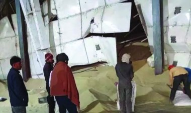 राइस मिल की 75 क्विंटल चिमनी गिरी, मजदूर की मौत, दो गंभीर