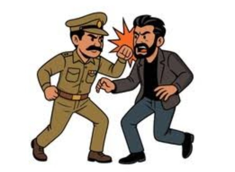 ड्यूटी से लौट रहे पुलिस आरक्षक से शराब अहाते में मारपीट और लूट