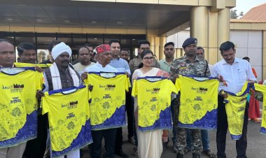 अबूझमाड़ पीस हाफ मैराथन  31 जनवरी को, मंत्री केदार कश्यप ने टी-शर्ट का किया विमोचन, विजेताओं को मिलेंगे लाखों के इनाम